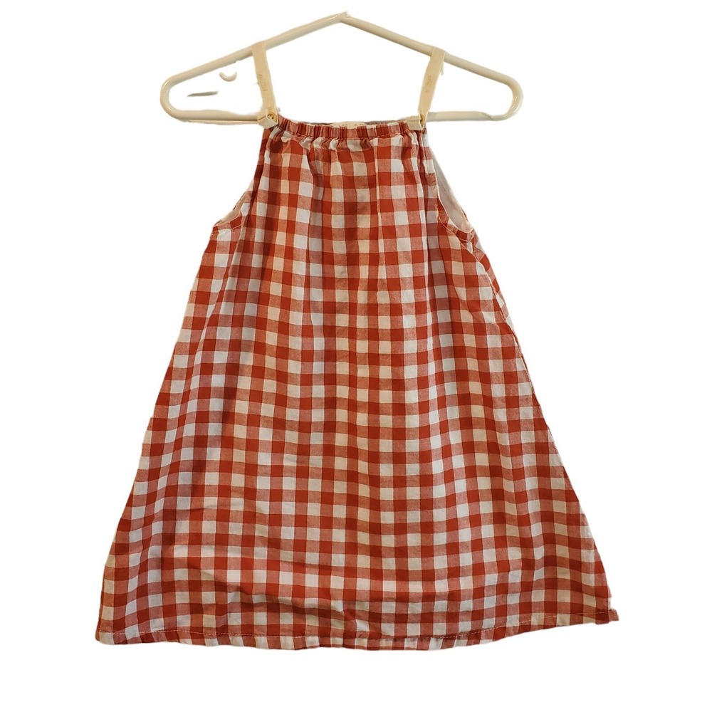 Chelsea & Violet Girl's Red‎ Checkers Cottagecore Paperbag Dress Size 4T